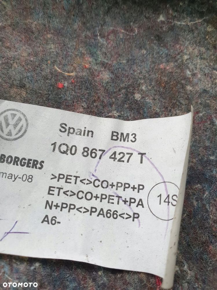 BOCZEK BAGAŻNIKA LEWY 1Q0867427T VW EOS - 6