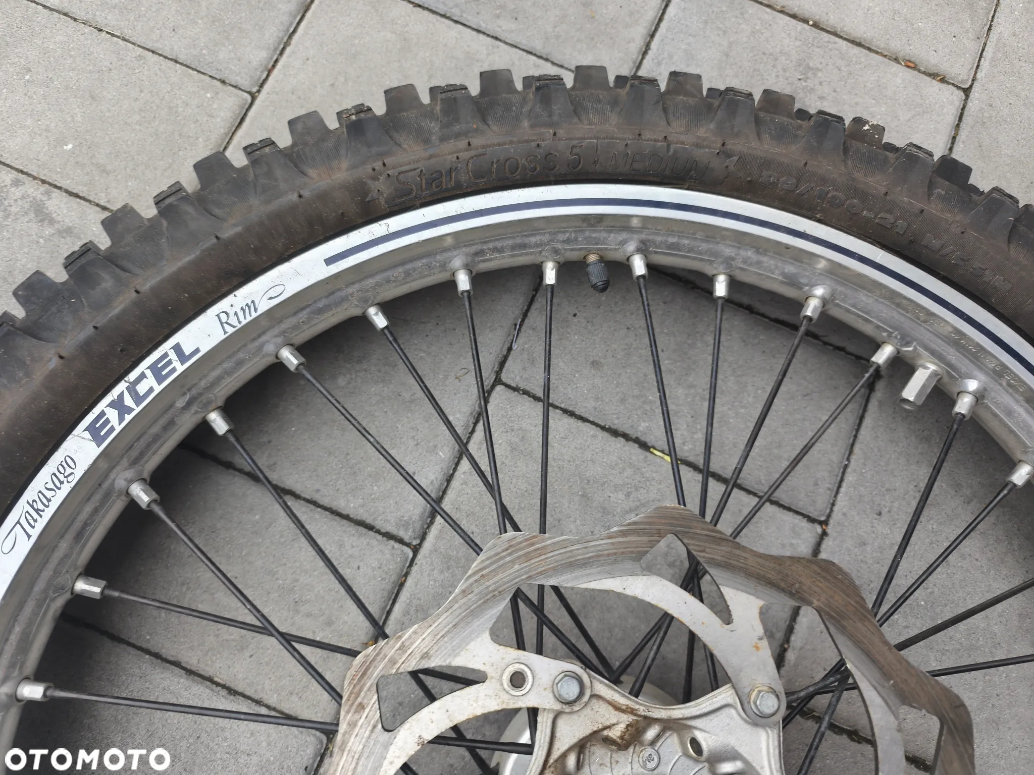 Koło przód, przednie, felga, opona, tarcza hamulcowa przód KTM, Husqvarna, GasGas, Husaberg Excel 21x1,6 - 3