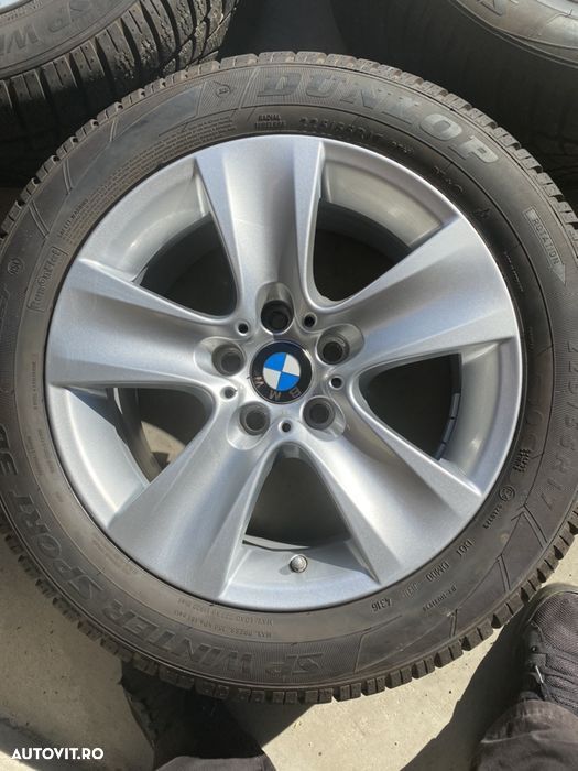 Vand jante originale bmw seria 5 pe 17” cu anvelope dunlop de iarnă ca - 1