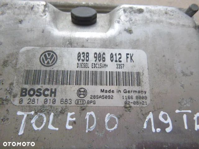 ZESTAW STARTOWY KOMPUTER STACYJKA IMMOBILIZER LICZNIK SEAT TOLEDO II 1.9 TDI - 6
