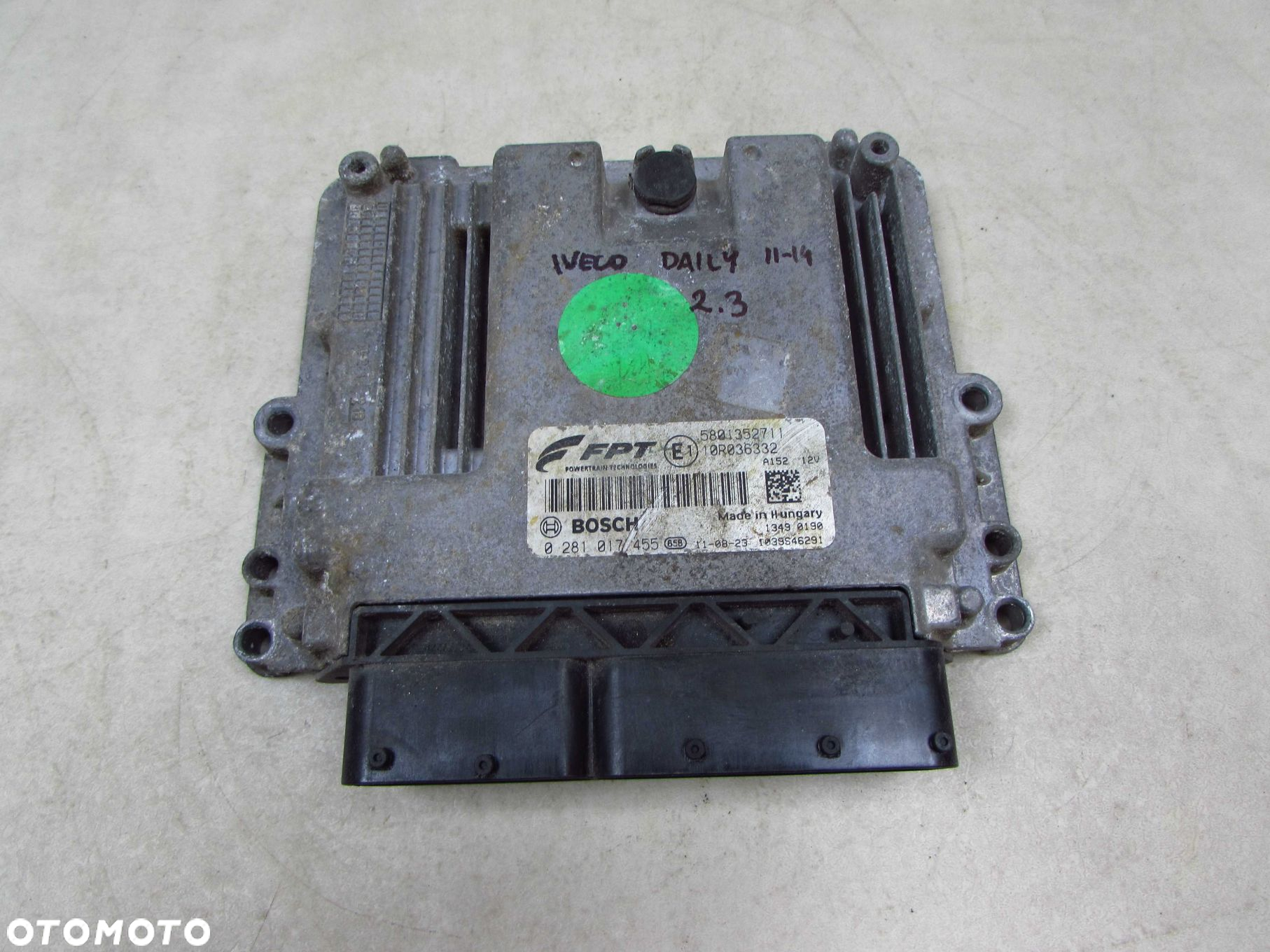 IVECO DAILY 2.3 EURO 5 11-14 KOMPUTER STEROWNIK SILNIKA 0281017455 5801352711 - 2