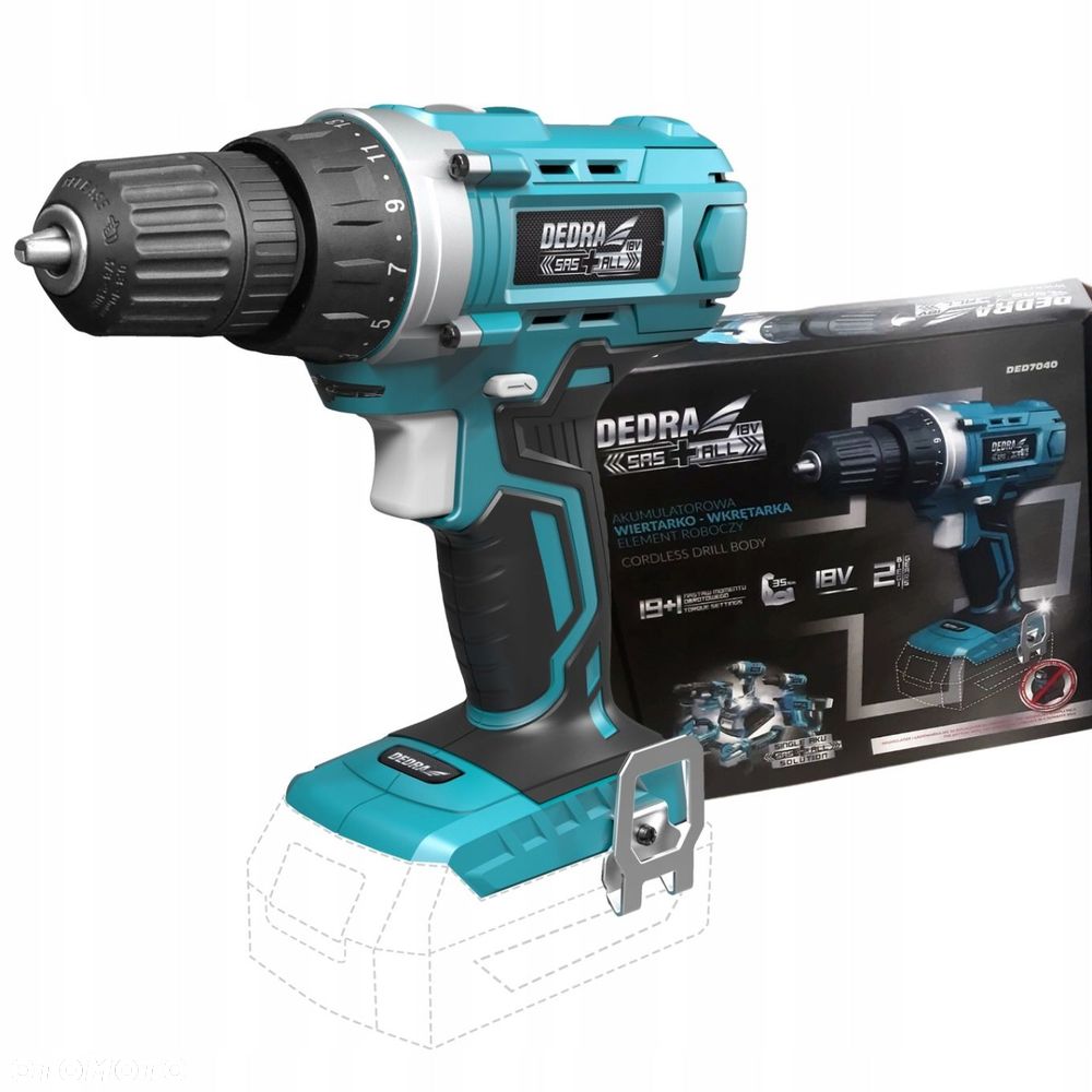 Wiertarko-wkrętarka uchwyt 10mm 18V dedra DED7040 - 5