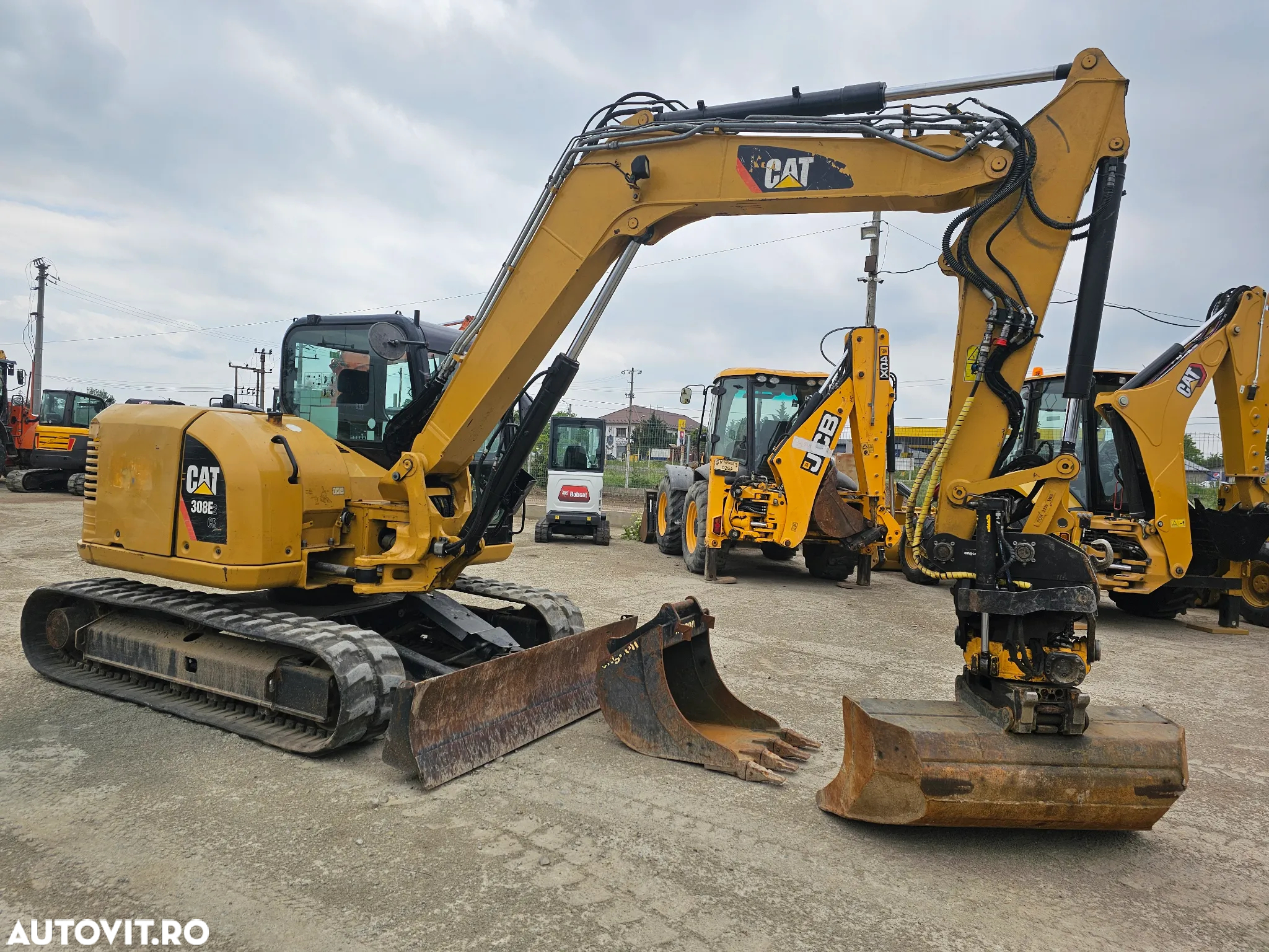 Caterpillar 308 E2 CR Rototilt midiexcavator compact miniexcavator excavator pe senile - 4