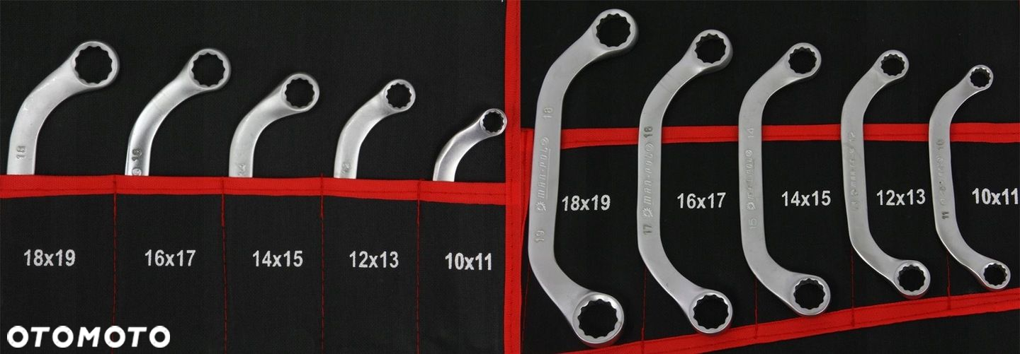 KLUCZE PŁASKO OCZKOWE 6-32 TORX TYP C GIĘTE ZESTAW KLUCZY 47sz NASADOWE - 5