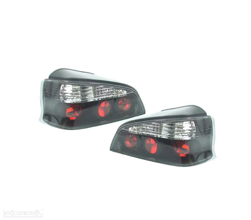 FAROLINS TRASEIRO PARA PEUGEOT 106 96-04 FUNDO PRETO B - 1