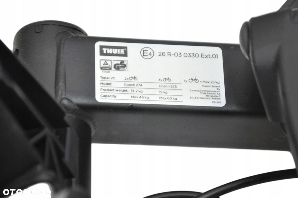 VOLVO THULE Coach 276 bagażnik na hak 3 rowery 31454867 OE - 11