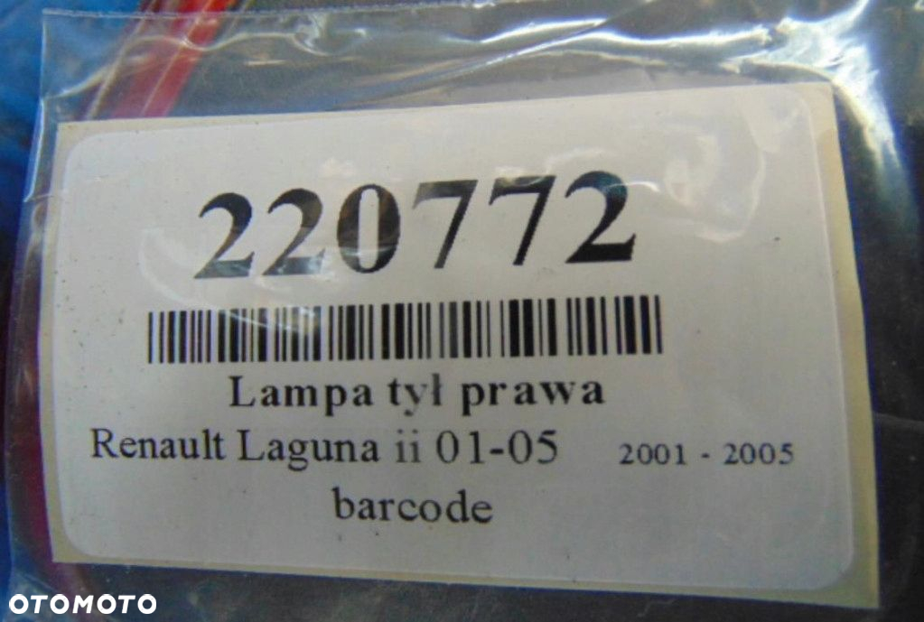 RENAULT LAGUNA II LAMPA TYLNA PRAWA - 9