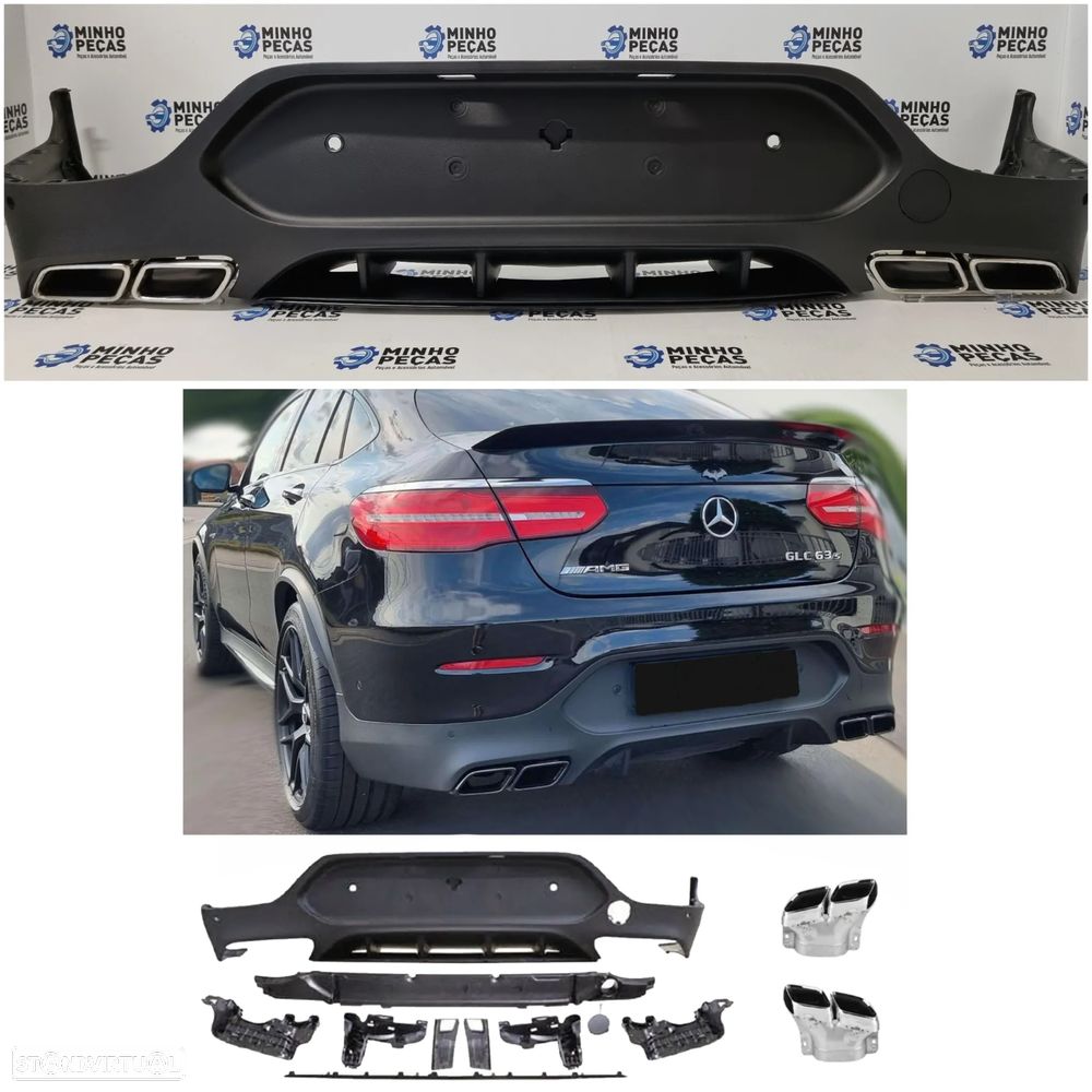 Difusor Traseiro Mercedes GLC Coupê (C253) Look 63 AMG - 1