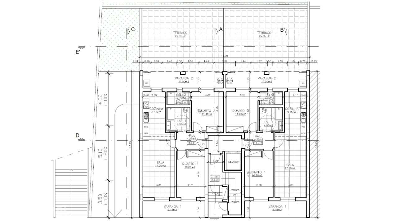 Apartamento T2 novo com terraço e garagem - Grande imagem: 3/5