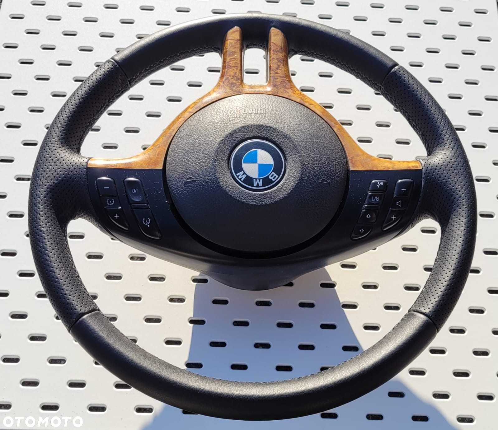 Kierownica multifunkcyjna drewno BMW E38 E39 E46 kompletna - 3