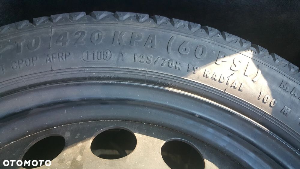 Koło dojazdowe felga dojazdowa dojazdówka 5x112 19" 125/70 cali VW Skoda Audi - 2