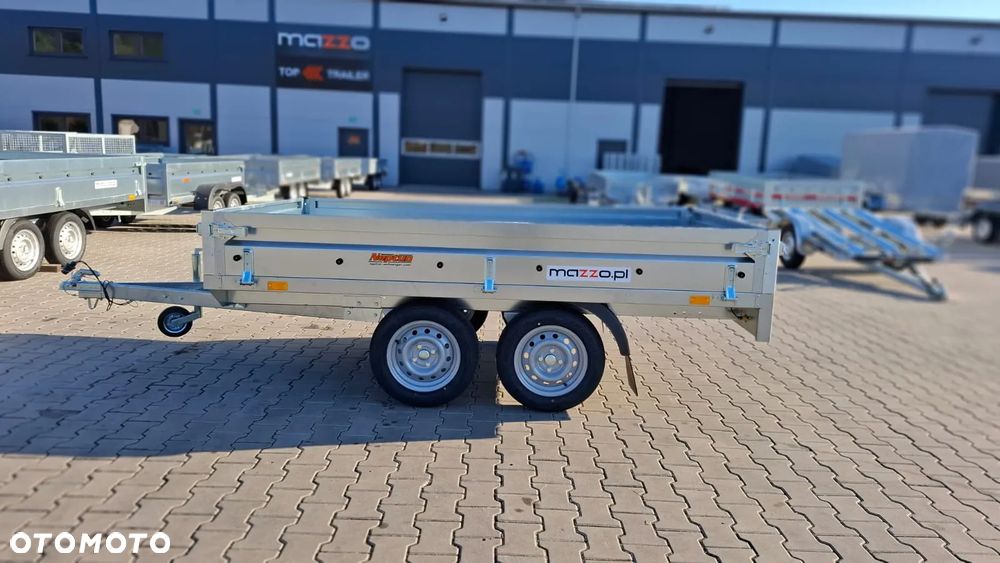 Neptun DOSTAWA! Przyczepa platforma wym. 263x145x30cm koła pod spodem N7-263 2 BaseLine, wszystkie burty DEMONTOWALNE, DMC 750kg GN87 - 6