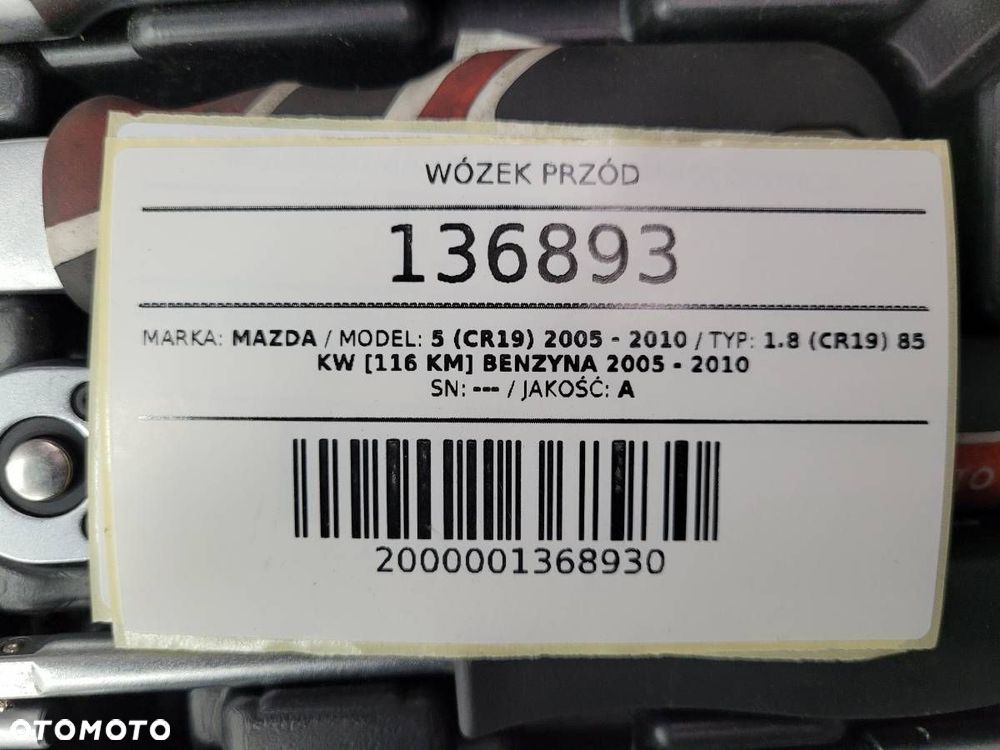 WÓZEK PRZÓD MAZDA 5 CR19 1.8 BENZYNA 116KM 2006 - 8
