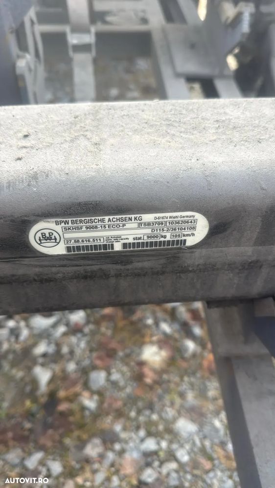 Axă OSII BPW ECO Plus BPW SKHSF 9008-15 ECO-P PLUS TSB3709 AXA Noua echipata 19.5 22.5 - 7