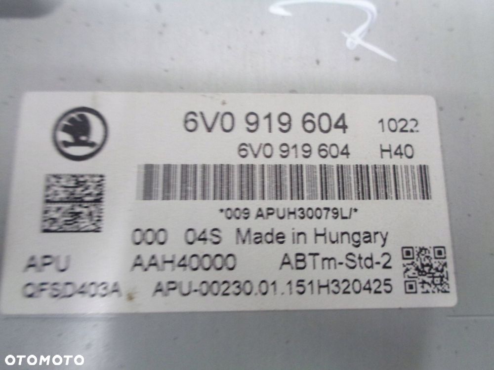 skoda fabia iii 6v radio wyświetlacz panel 14r- - 5