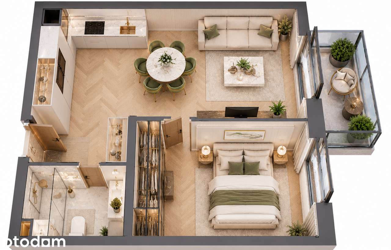 2 pokoje | 39,89 m² | balkon | centrum Poznania