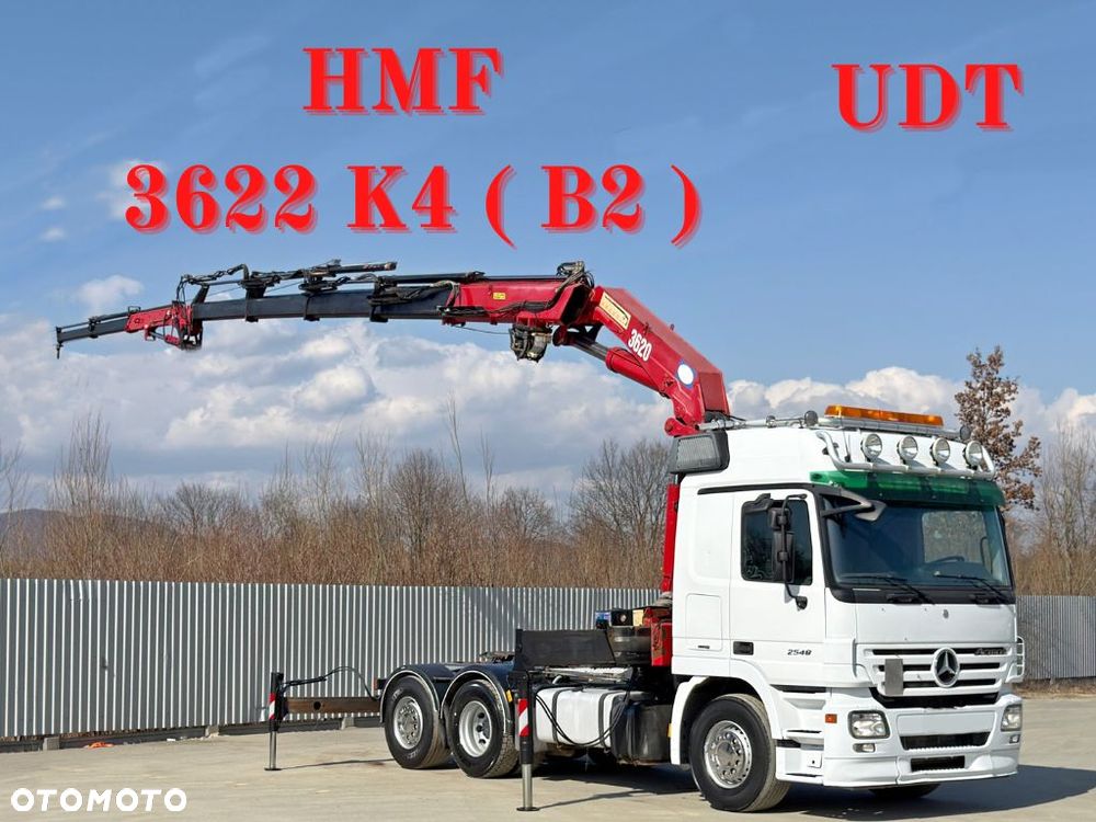 Mercedes-Benz ACTROS 2548 * CIĄGNIK SIODŁOWY + HMF 3622 K4 ( B2 ) + PILOT * 6x2 - 1