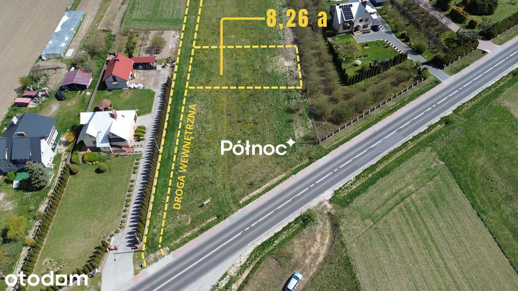 DZIAŁKA BUDOWLANA OGLEDÓW / 8,26 a / wydane WZ - Pełny obrazek: 3/4