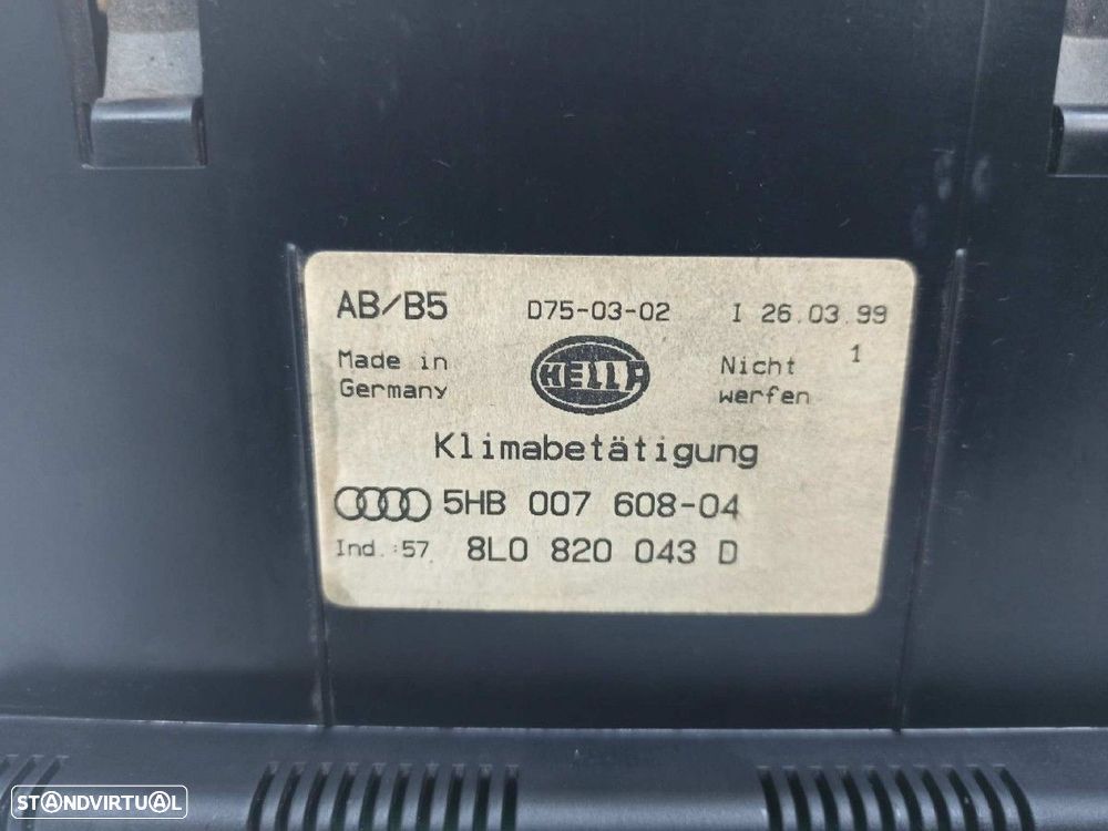 COMANDO CLIMATIZADOR AUDI A3 (8L) 1.9 TDI AMBITION - 7