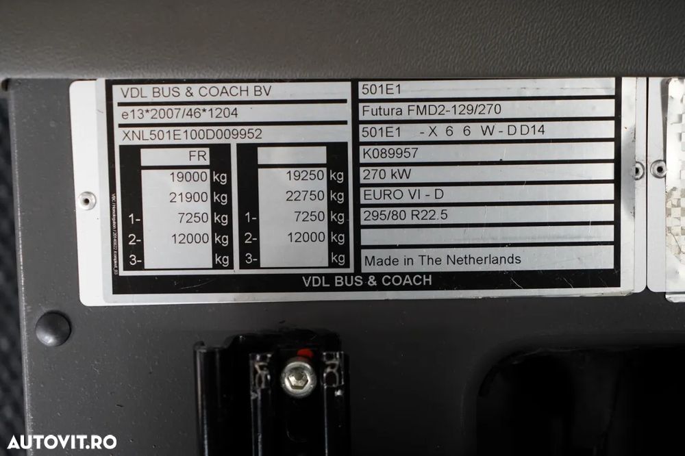 VDL FUTURA / FMD2 / EURO 6 / 113.000 KM!!! / IMPORTAT / - 37
