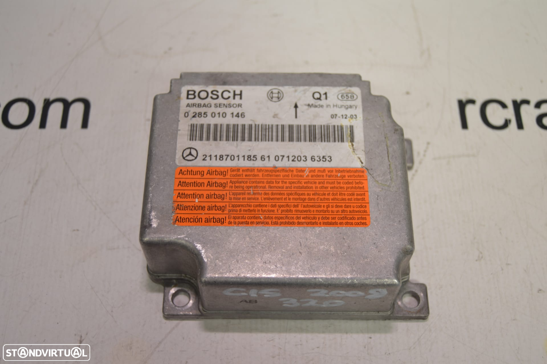 CENTRALINA SENSOR AIRBAG 0285010146 211870118561 2118701185 MERCEDES BENZ CLASS CLS 320 C219 W219 W169 - 3