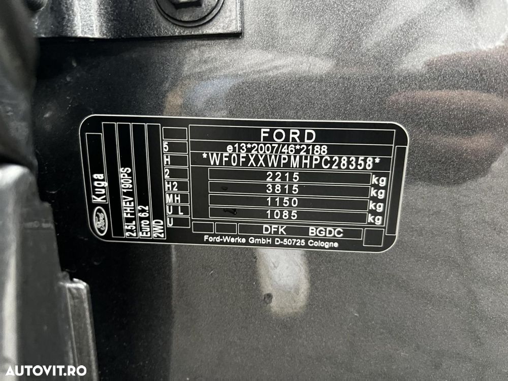 Ford Kuga 2.5 Duratec FHEV FWD ST Line - 33