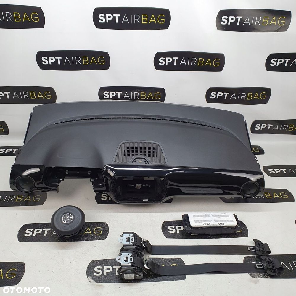 VW UP! UP PIANO DESKA ROZDZIELCZA KONSOLA KOKPIT PULPIT PODUSZKI AIRBAG AIR BAG PASY KIT SET - 1