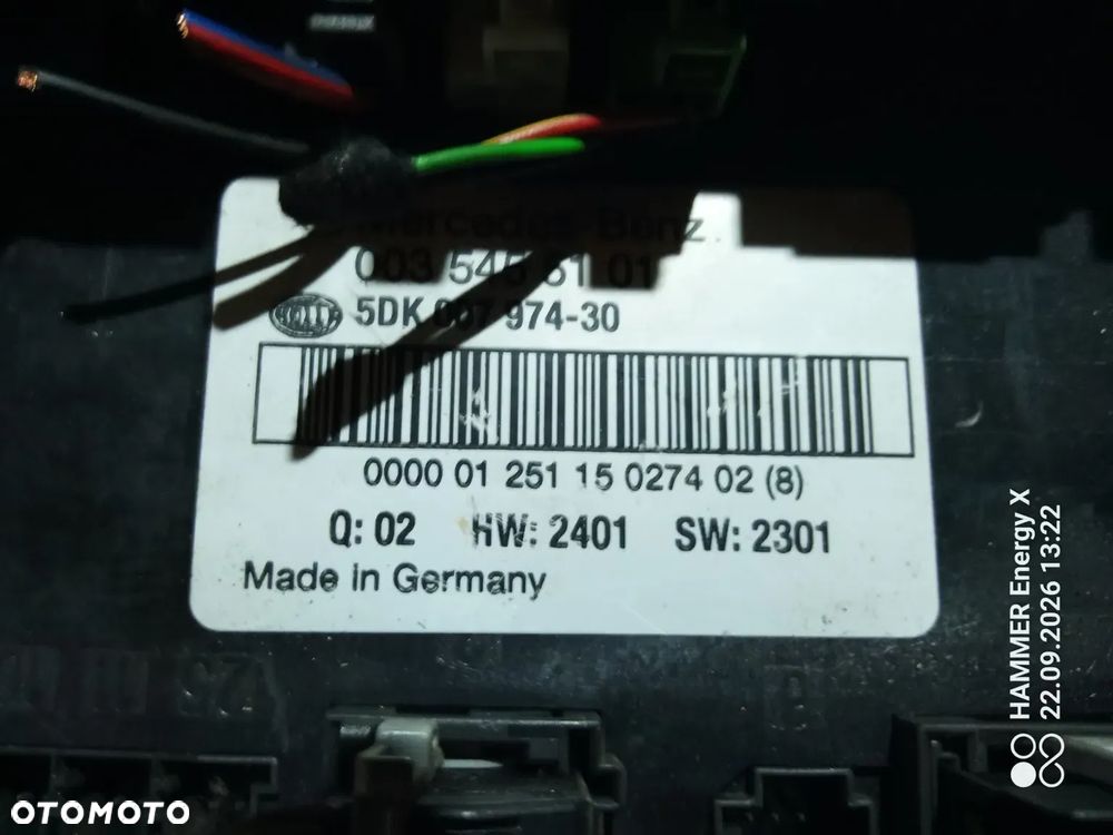 MERCEDES C KLASA W203 moduł 003545501 - 2