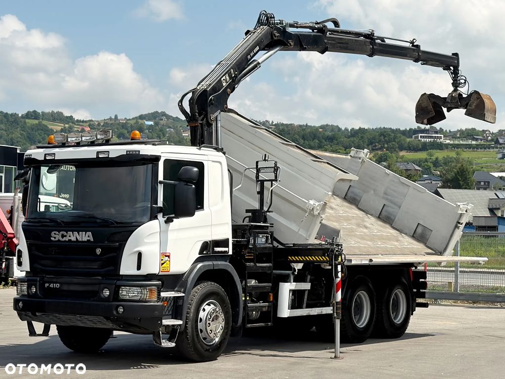 Scania P 410 * WYWROTKA 5,05 m + BORDMATIC + HIAB 144 B-3 HIDUO + PILOT*6x4 - 4