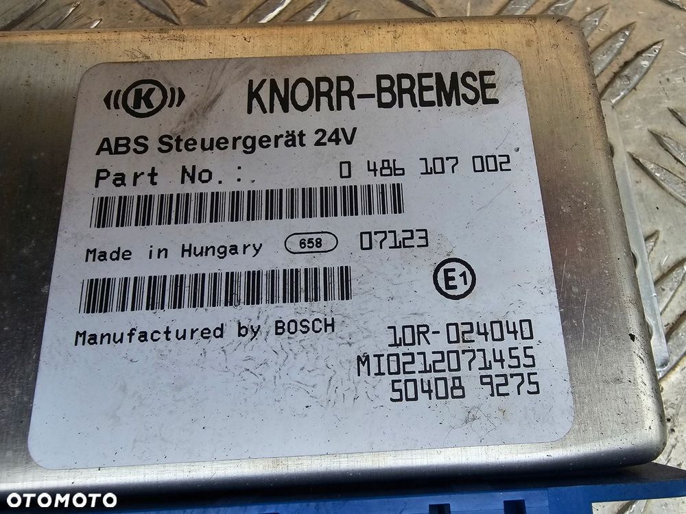 STEROWNIK MODUŁ ABS IVECO EUROCARGO 0486107002 504089275 - 2