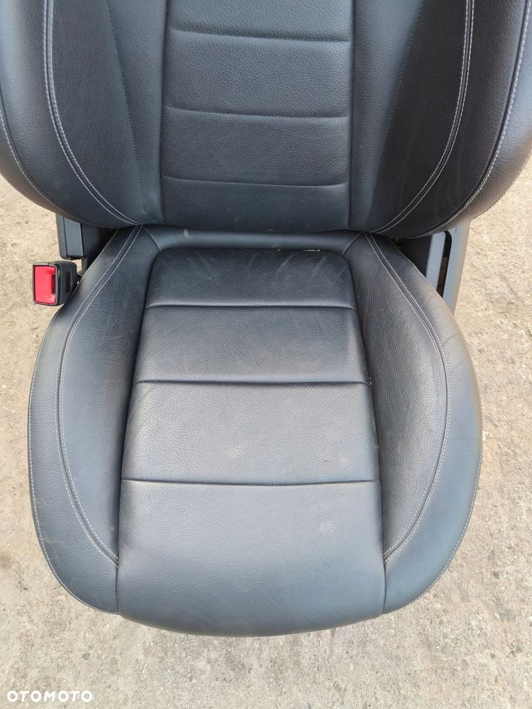 MERCEDES E KLASA W213 FOTEL PASAŻERA LEWY GRZANY CZARNA SKÓRA - 2