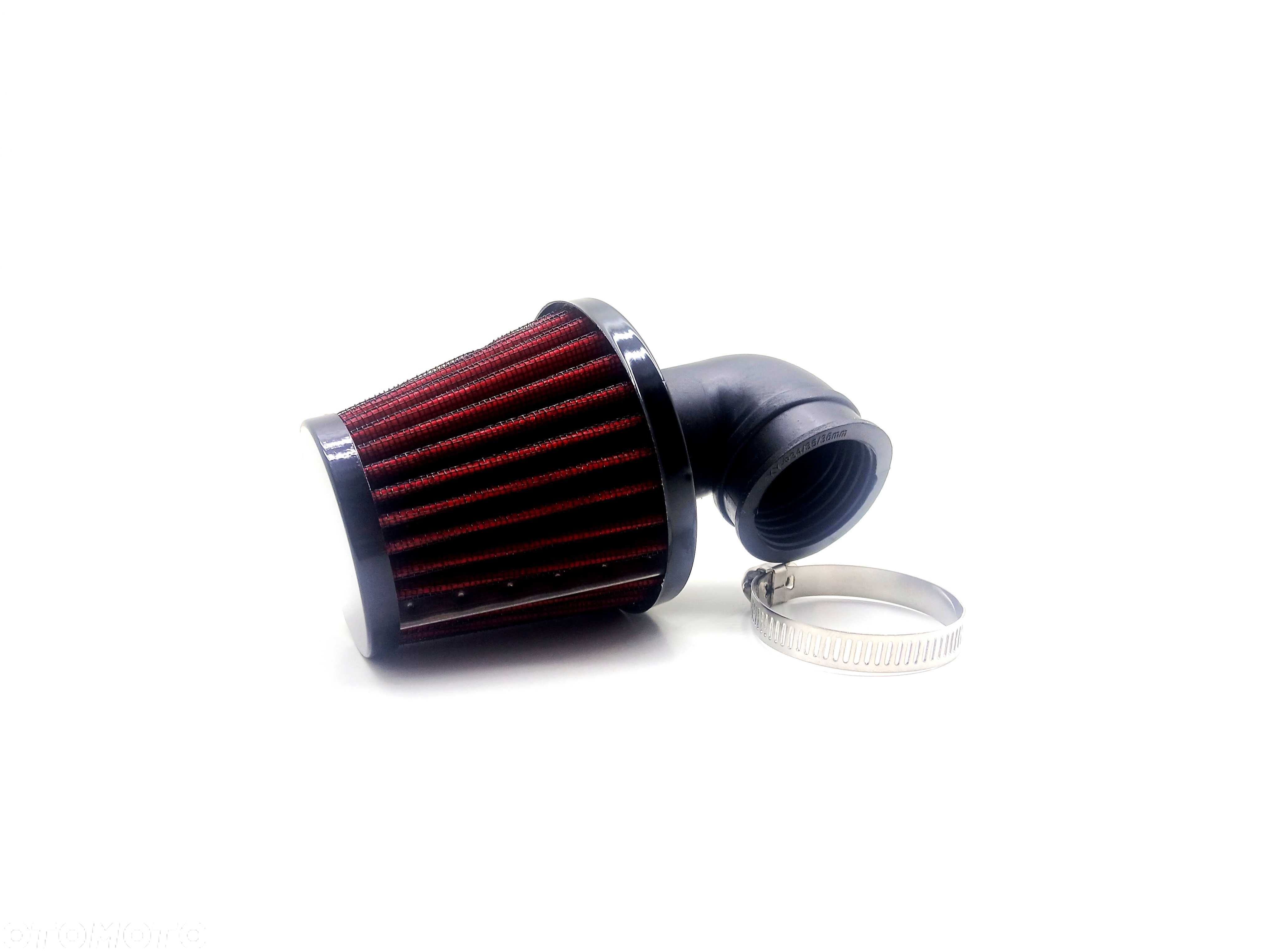 FIltr stożkowy kątowy Tun'r 34/35/36mm tuning opaska Derbi Yamaha quad - 1