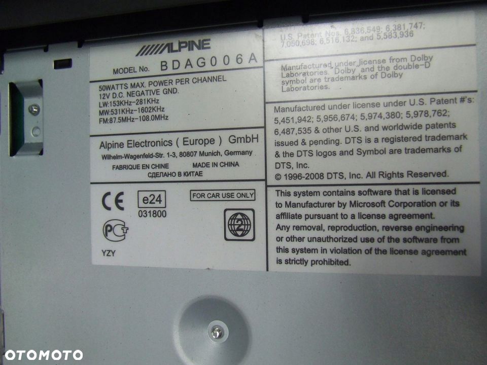 MERCEDES KLASA B W245 RADIO BDAG006A - 7