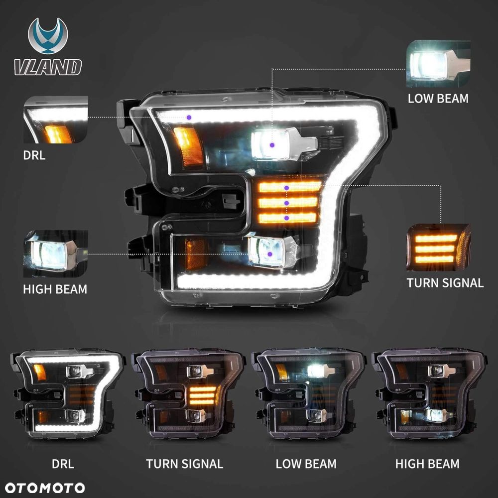 Reflektory Lampy kpl Vland LED Ford F150 F-150 XIII mk 13 14-18 Raptor -20 - 6