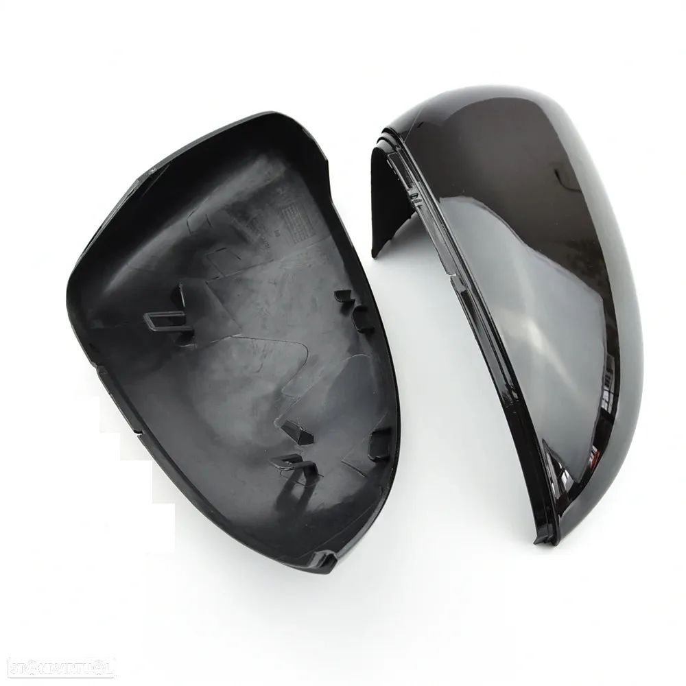 Capas / carcaça de espelhos preto piano brilhante em plástico para VW Golf 7, 7.5 2012-2020 - 3
