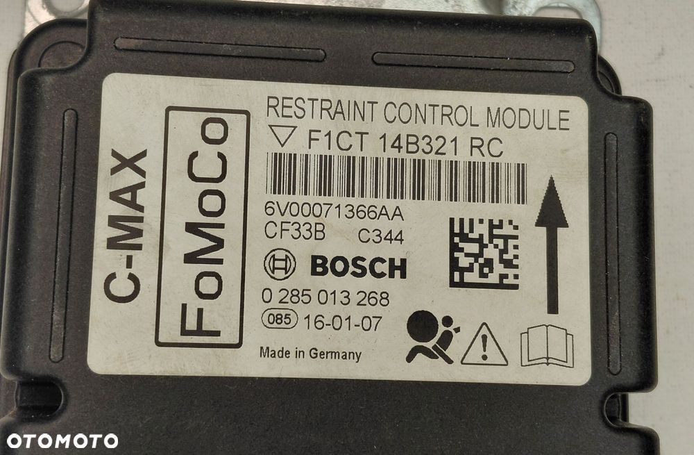 MODUŁ PODUSZEK POWIETRZNYCH SENSOR AIRBAG FORD C-MAX MK2 F1CT-14B321-RC - 4