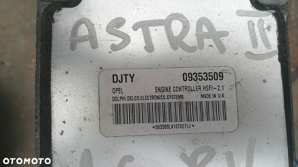 OPEL ASTRA II 1.6 8V IMMO ZESTAW STARTOWY - 4
