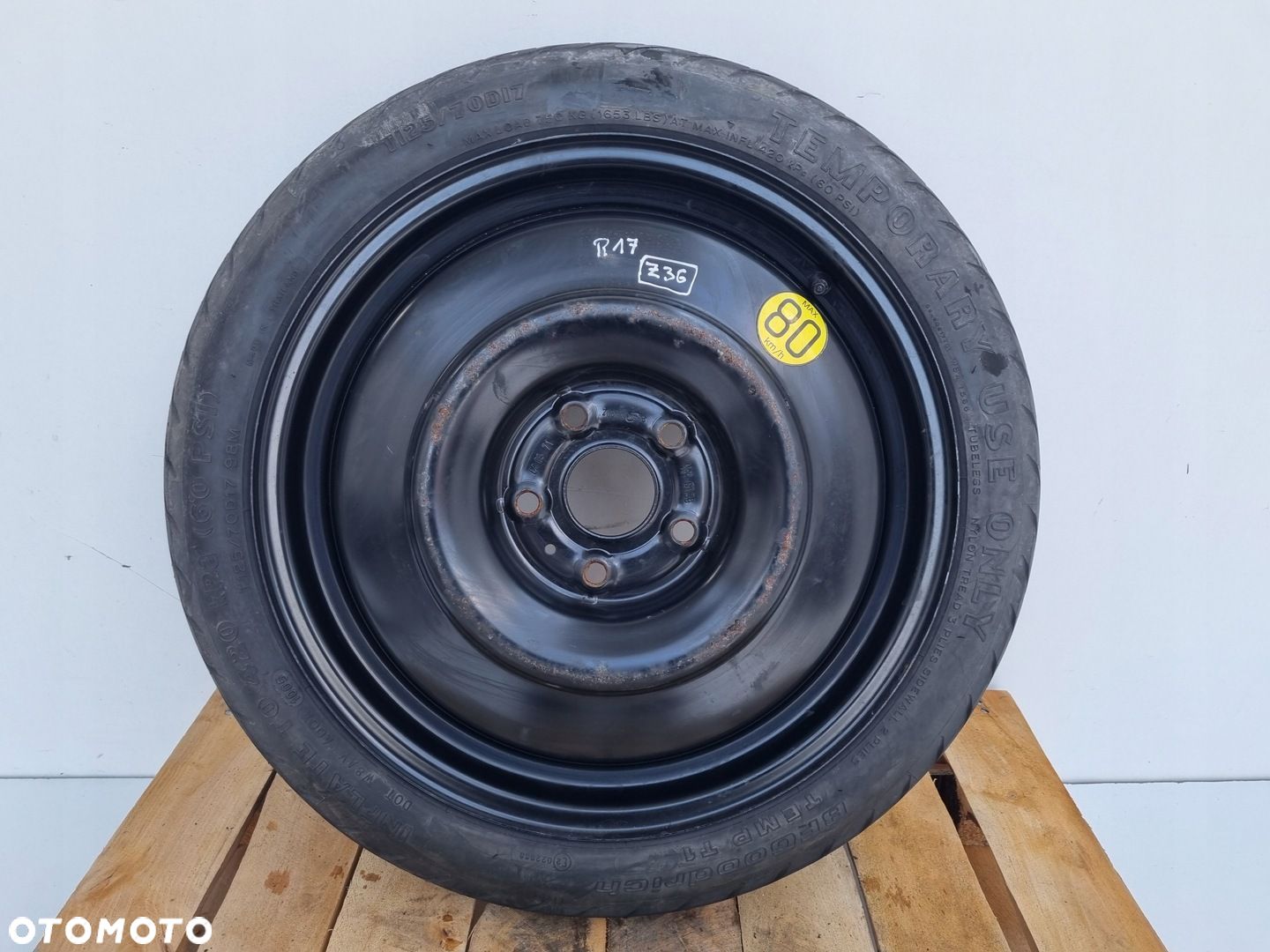Toyota Auris KOŁO DOJAZDOWE dojazdówka 125/70 R17 5x114,3 2170602 - 1
