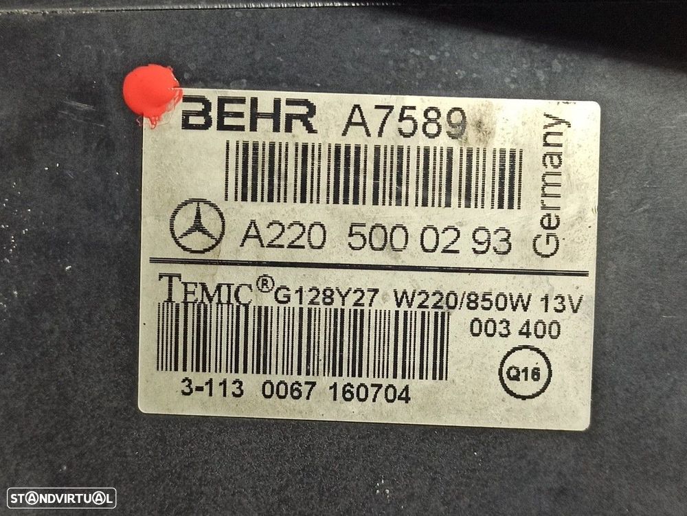 ELETROVENTILADOR MERCEDES CLASE S (W220) BERLINA 320 CDI (220.026) - 3