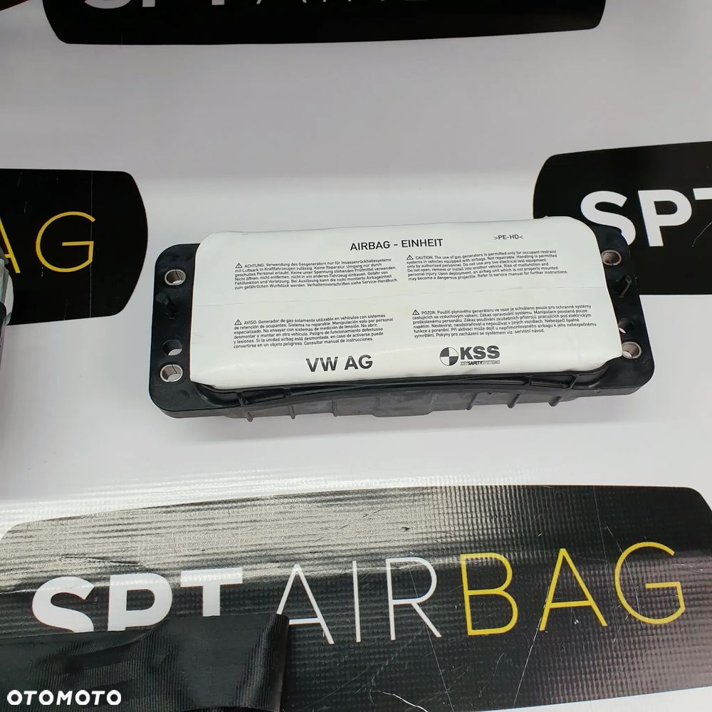 VW GOLF VII 7 DESKA ROZDZIELCZA KONSOLA KOKPIT PULPIT PODUSZKI AIRBAG AIR BAG PASY KIT SET - 6