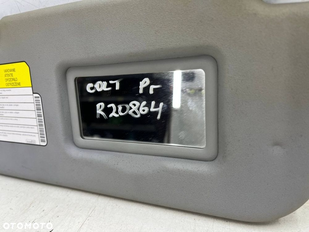 Daszek Mitsubishi Colt VI 6 Z30 04-12r. prawy pasażera przeciwsłonecznik OSŁONA SŁONECZNA przesłonka - 3
