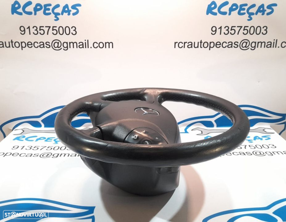 VOLANTE GUIADOR COMPLETO MERCEDES BENZ CLASSE CLASS E W211 PELE COMANDOS MULTIFUNÇÕES AIRBAG - 5