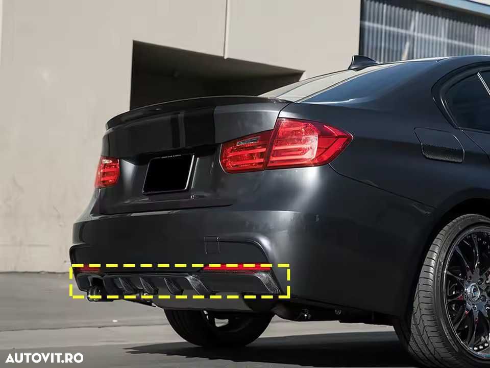 Difuzor Bara Spate M Performance Ev Dubla Stanga BMW F30 F31, CARBON - 7