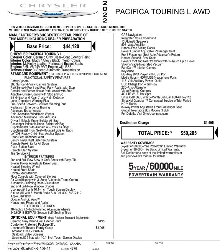 Chrysler Pacifica - 37