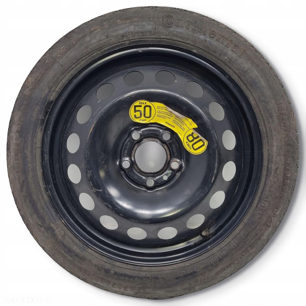 KOŁO DOJAZDOWE 125/80 R17 9209872 5x108 dojazdówka Volvo S60 I V70 II S80 I - 1