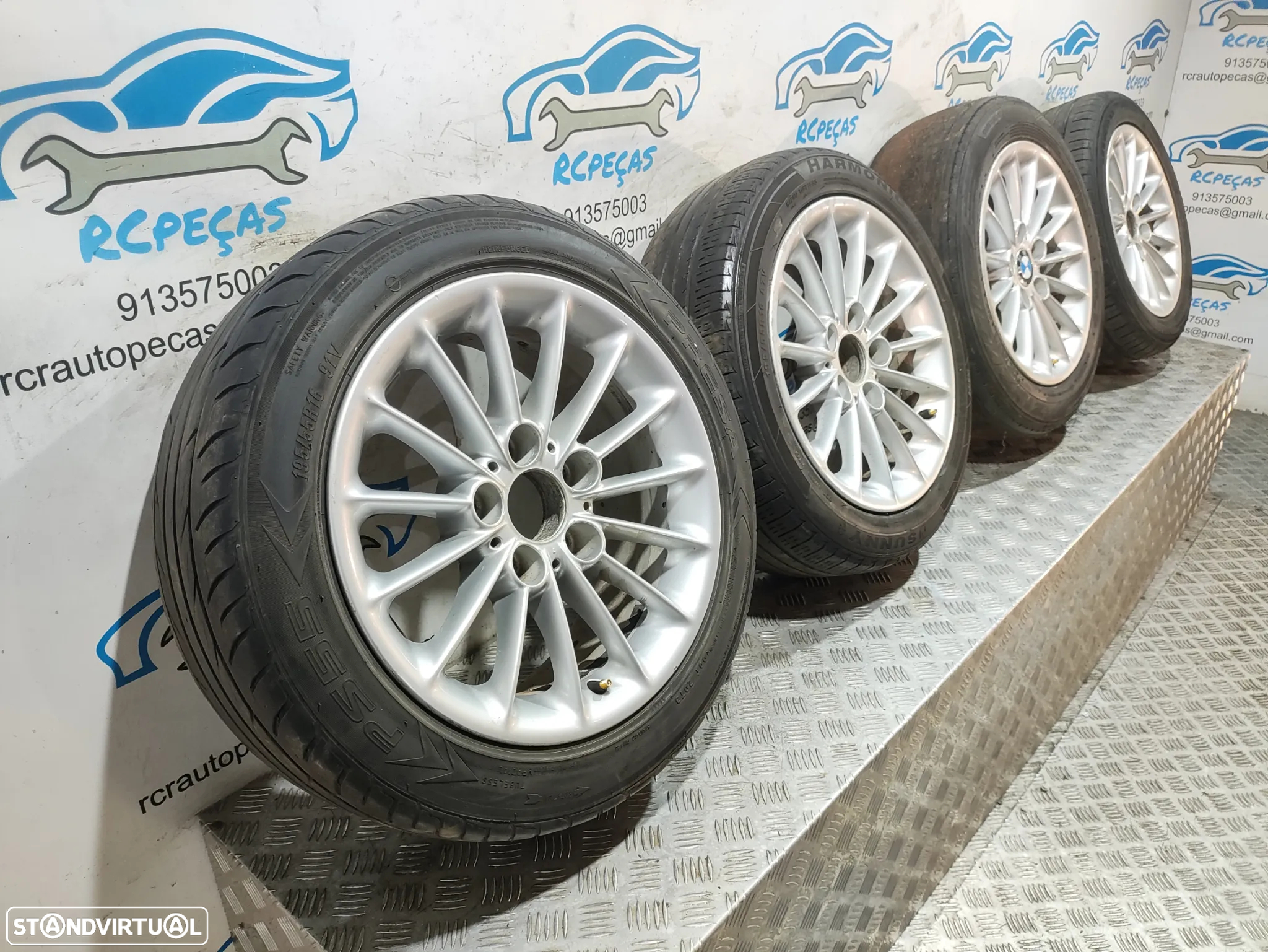 - Conjunto Jantes 16 Originais BMW Serie 5 E39 7J ET20 5x120 - 3