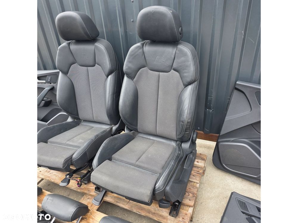 FOTEL FOTELE AUDI Q5 80A FY SKÓRA + ALCANTARA GRZANY PRZÓD EUROPA KOMPLET ! - 11