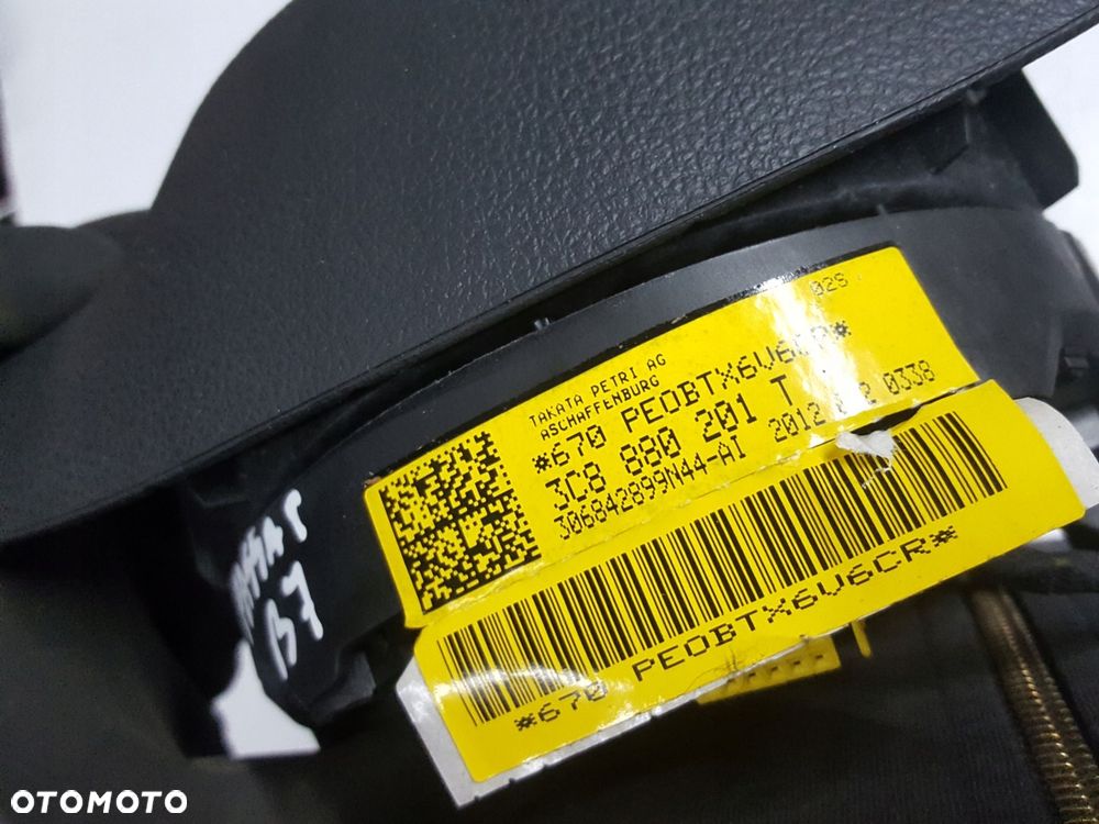 VW PASSAT B7 10-14r CC PODUSZKA AIRBAG KIEROWCY 3C8880201T - 6