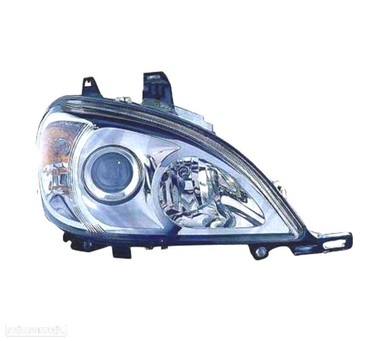 FAROL OPTICA DIREITA PARA MERCEDES CLASSE ML W163 01-05 CROMADO - 1