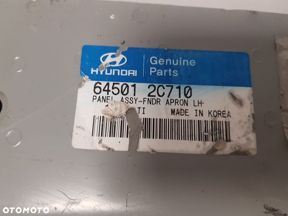 HYUNDAI TIBURON III 3 02-09r NOWY FARTUCH PANEL BŁOTNIK LEWY LEWA KIEROWCA 645012C710 64501-2C710 - 3